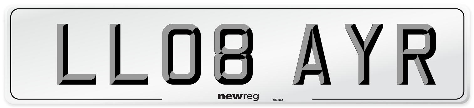 LL08 AYR Number Plate from New Reg